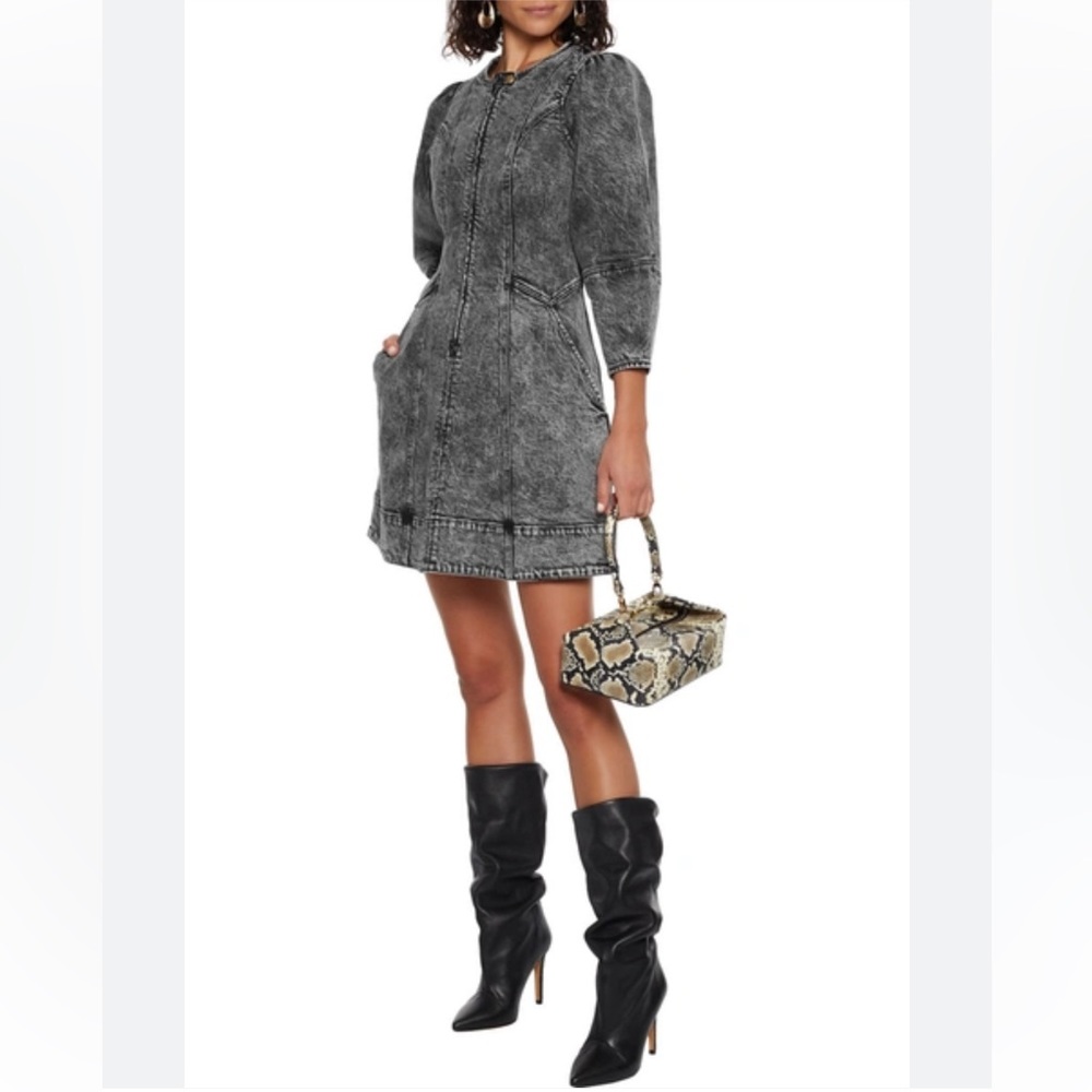 Nwot Ulla Johnson Wilona Acid wash denim dress with pockets